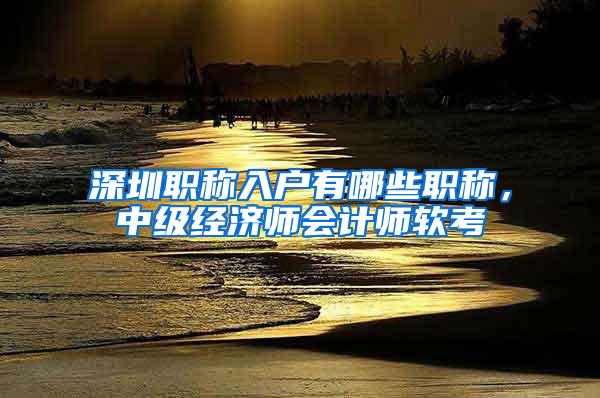 深圳职称入户有哪些职称，中级经济师会计师软考