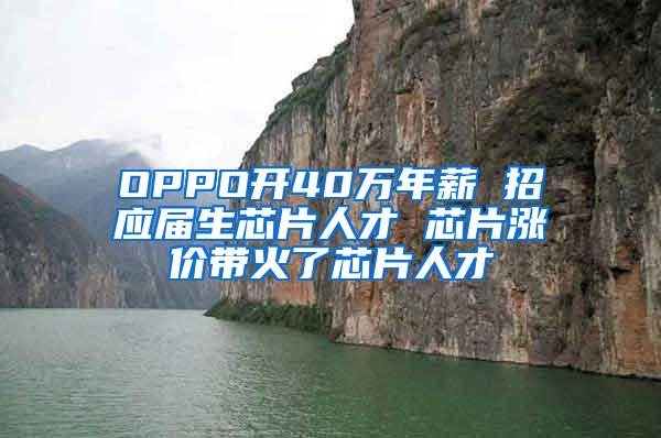 OPPO开40万年薪 招应届生芯片人才 芯片涨价带火了芯片人才