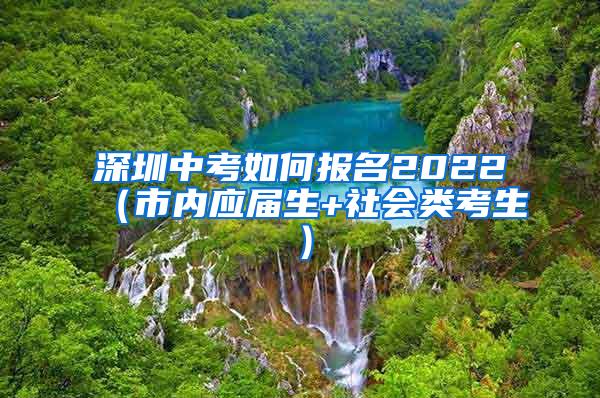 深圳中考如何报名2022（市内应届生+社会类考生）