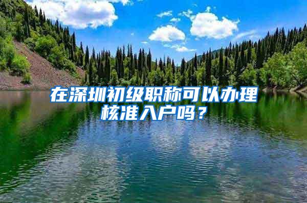 在深圳初级职称可以办理核准入户吗？