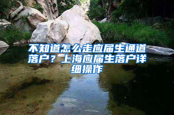 不知道怎么走应届生通道落户？上海应届生落户详细操作