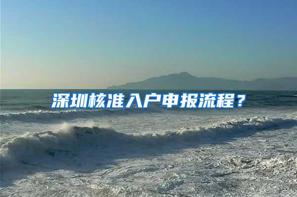 深圳核准入户申报流程？