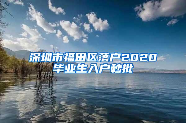 深圳市福田区落户2020毕业生入户秒批