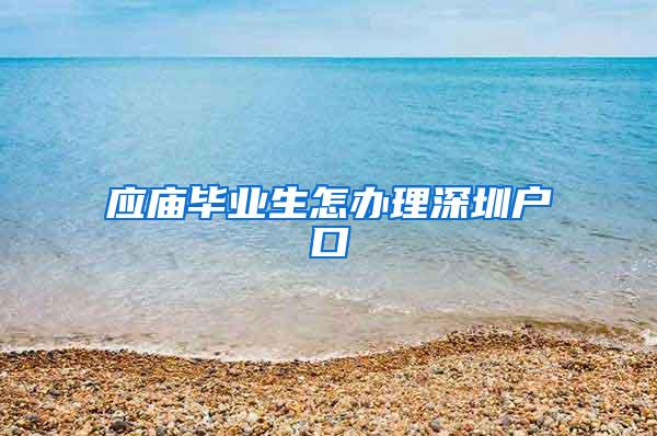 应庙毕业生怎办理深圳户口