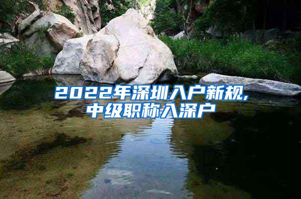 2022年深圳入户新规,中级职称入深户