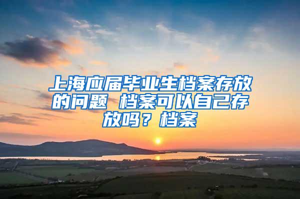 上海应届毕业生档案存放的问题 档案可以自己存放吗？档案