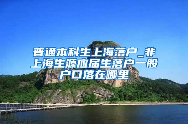 普通本科生上海落户_非上海生源应届生落户一般户口落在哪里