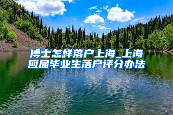 博士怎样落户上海_上海应届毕业生落户评分办法