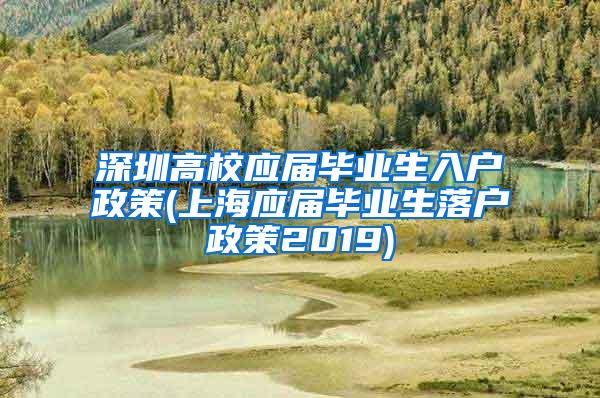 深圳高校应届毕业生入户政策(上海应届毕业生落户政策2019)