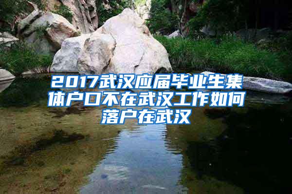 2017武汉应届毕业生集体户口不在武汉工作如何落户在武汉