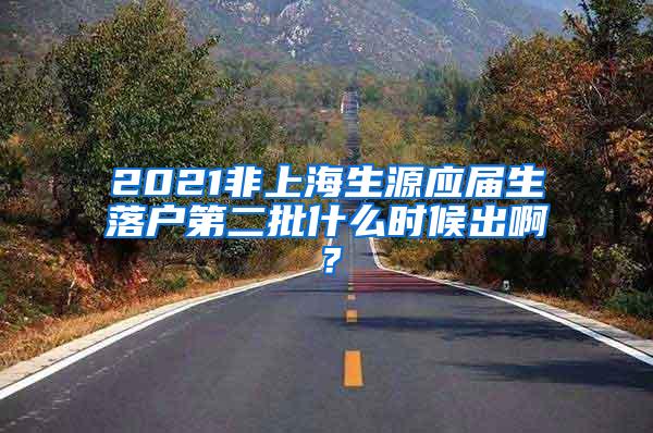 2021非上海生源应届生落户第二批什么时候出啊？