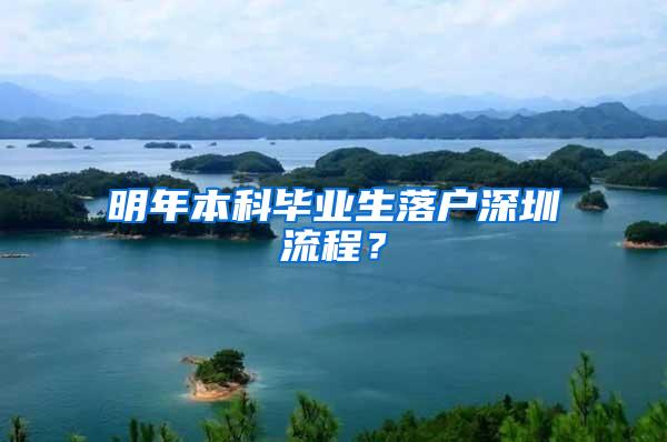 明年本科毕业生落户深圳流程？