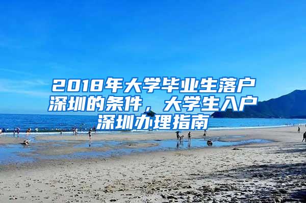 2018年大学毕业生落户深圳的条件，大学生入户深圳办理指南