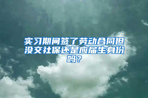 实习期间签了劳动合同但没交社保还是应届生身份吗？