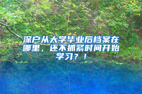 深户从大学毕业后档案在哪里，还不抓紧时间开始学习？！