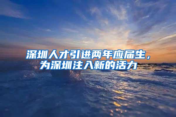 深圳人才引进两年应届生，为深圳注入新的活力