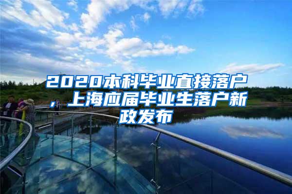 2020本科毕业直接落户，上海应届毕业生落户新政发布