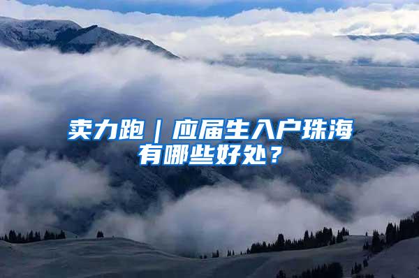 卖力跑｜应届生入户珠海有哪些好处？