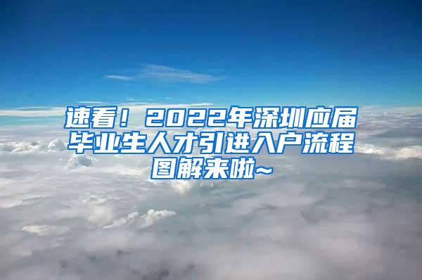 速看！2022年深圳应届毕业生人才引进入户流程图解来啦~