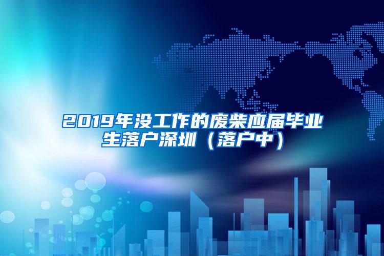 2019年没工作的废柴应届毕业生落户深圳（落户中）