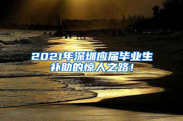 2021年深圳应届毕业生补助的惊人之路！