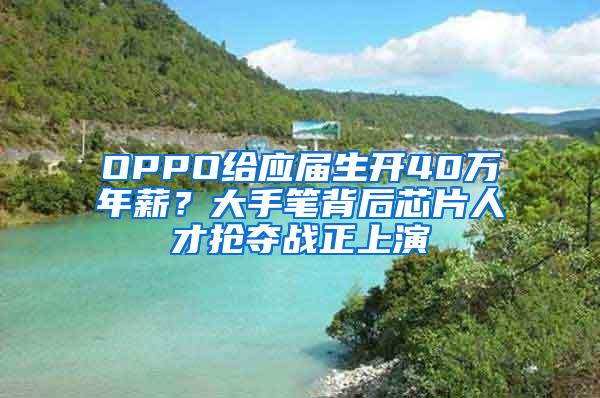 OPPO给应届生开40万年薪？大手笔背后芯片人才抢夺战正上演