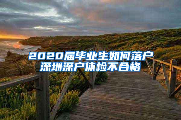 2020届毕业生如何落户深圳深户体检不合格