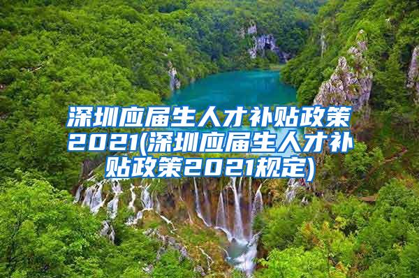 深圳应届生人才补贴政策2021(深圳应届生人才补贴政策2021规定)