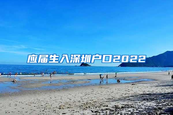 应届生入深圳户口2022