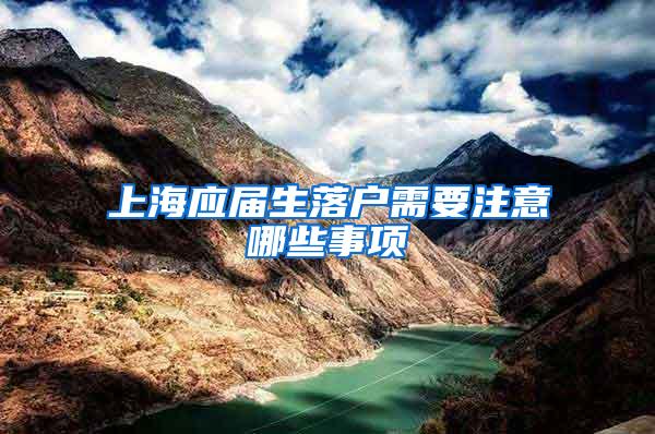 上海应届生落户需要注意哪些事项