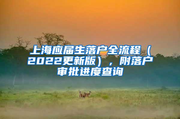 上海应届生落户全流程（2022更新版），附落户审批进度查询
