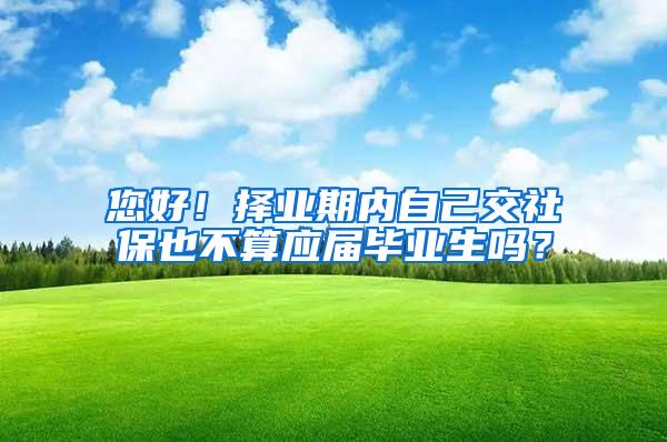 您好！择业期内自己交社保也不算应届毕业生吗？