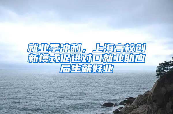 就业季冲刺，上海高校创新模式促进对口就业助应届生就好业