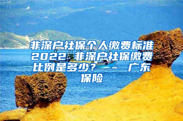 非深户社保个人缴费标准2022 非深户社保缴费比例是多少？ – 广东保险