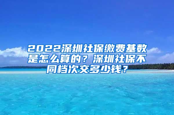 2022深圳社保缴费基数是怎么算的？深圳社保不同档次交多少钱？