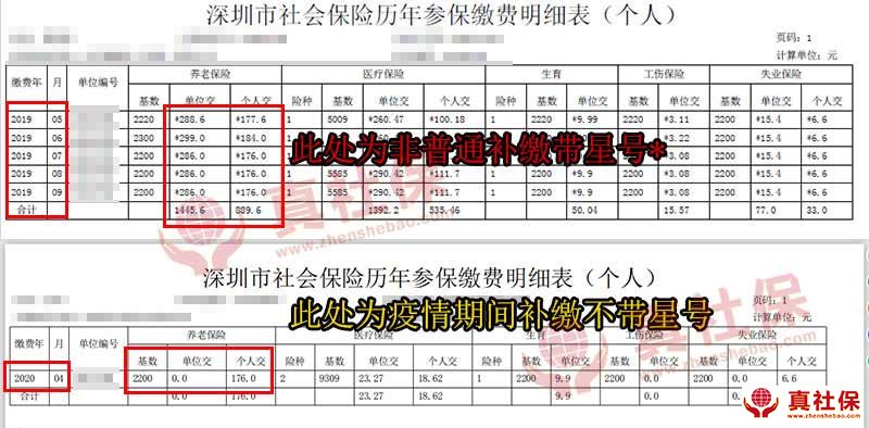 疫情社保补缴不带星号