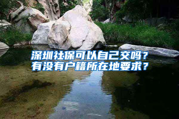 深圳社保可以自己交吗？有没有户籍所在地要求？