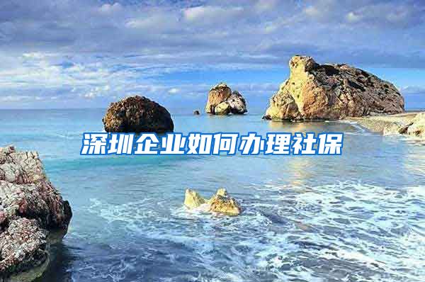 深圳企业如何办理社保