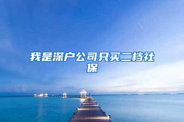 我是深户公司只买二档社保