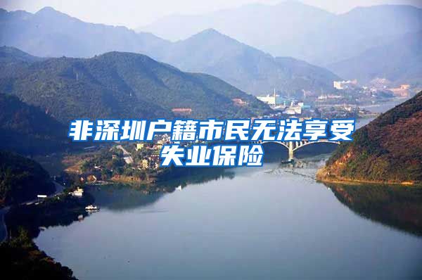 非深圳户籍市民无法享受失业保险