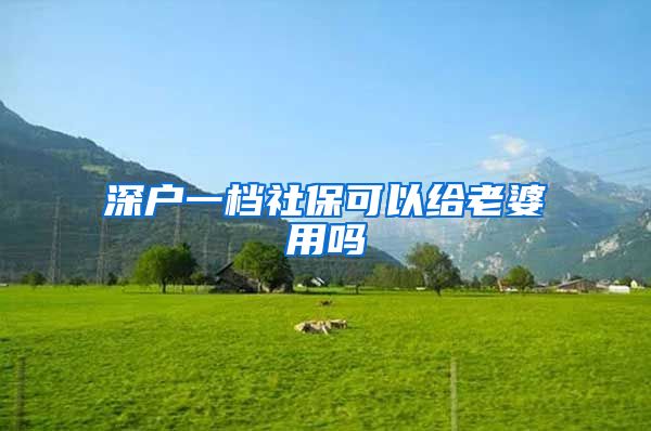 深户一档社保可以给老婆用吗