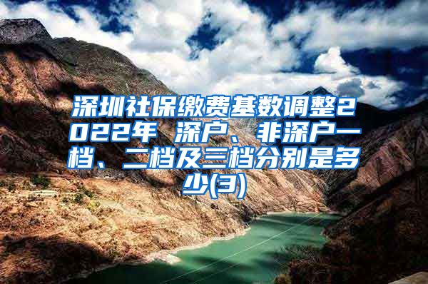 深圳社保缴费基数调整2022年 深户、非深户一档、二档及三档分别是多少(3)