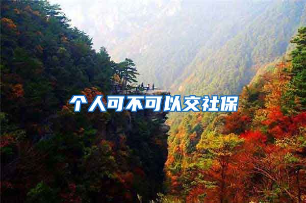 个人可不可以交社保