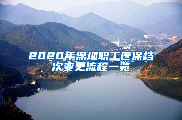 2020年深圳职工医保档次变更流程一览