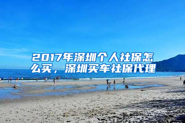 2017年深圳个人社保怎么买，深圳买车社保代理