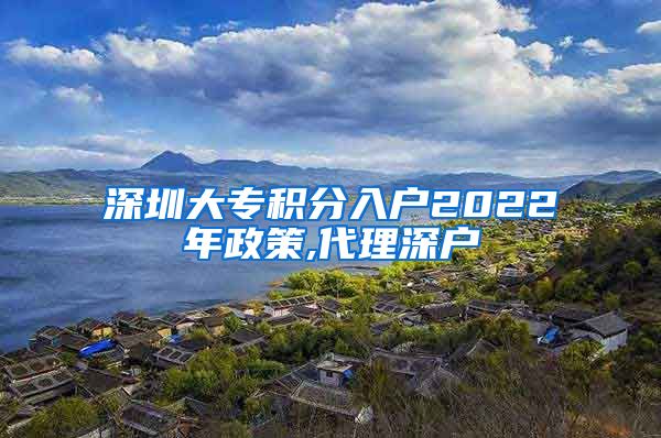 深圳大专积分入户2022年政策,代理深户