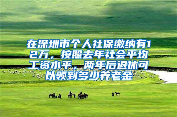 在深圳市个人社保缴纳有12万，按照去年社会平均工资水平，两年后退休可以领到多少养老金