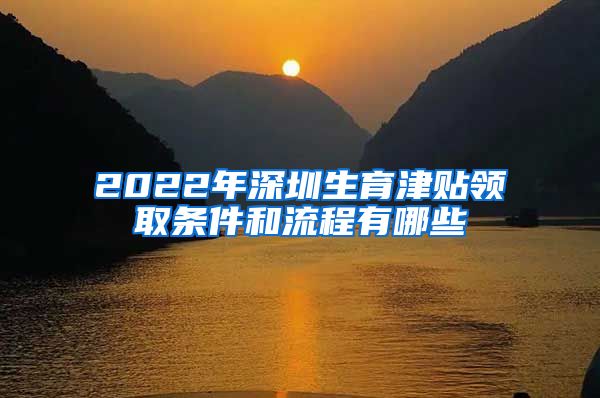 2022年深圳生育津贴领取条件和流程有哪些