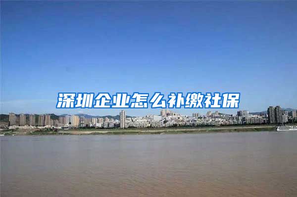 深圳企业怎么补缴社保