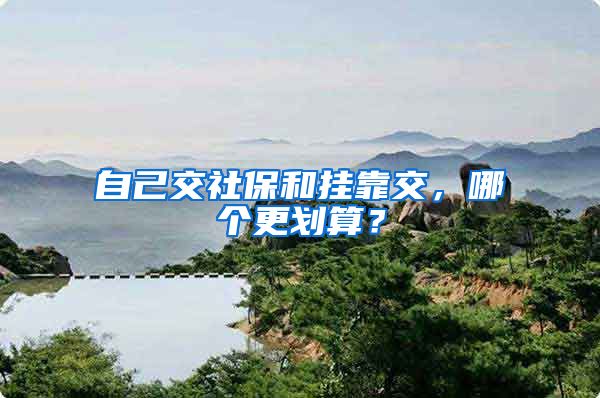 自己交社保和挂靠交，哪个更划算？